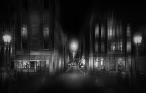 The cafe on the corner, Amsterdam nightlife, illuminated windoes, artistic scene, Amsterdam, Netherlands